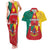 Personalised Cameroon National Day Couples Matching Tank Maxi Dress and Hawaiian Shirt Coat Of Arms With Lion