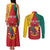 Personalised Cameroon National Day Couples Matching Tank Maxi Dress and Long Sleeve Button Shirt Coat Of Arms With Lion