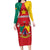 Personalised Cameroon National Day Family Matching Long Sleeve Bodycon Dress and Hawaiian Shirt Coat Of Arms With Lion