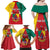 Personalised Cameroon National Day Family Matching Off Shoulder Maxi Dress and Hawaiian Shirt Coat Of Arms With Lion