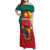 Personalised Cameroon National Day Family Matching Off Shoulder Maxi Dress and Hawaiian Shirt Coat Of Arms With Lion