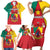 Personalised Cameroon National Day Family Matching Short Sleeve Bodycon Dress and Hawaiian Shirt Coat Of Arms With Lion