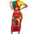 Personalised Cameroon National Day Family Matching Short Sleeve Bodycon Dress and Hawaiian Shirt Coat Of Arms With Lion