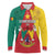 Personalised Cameroon National Day Long Sleeve Polo Shirt Coat Of Arms With Lion