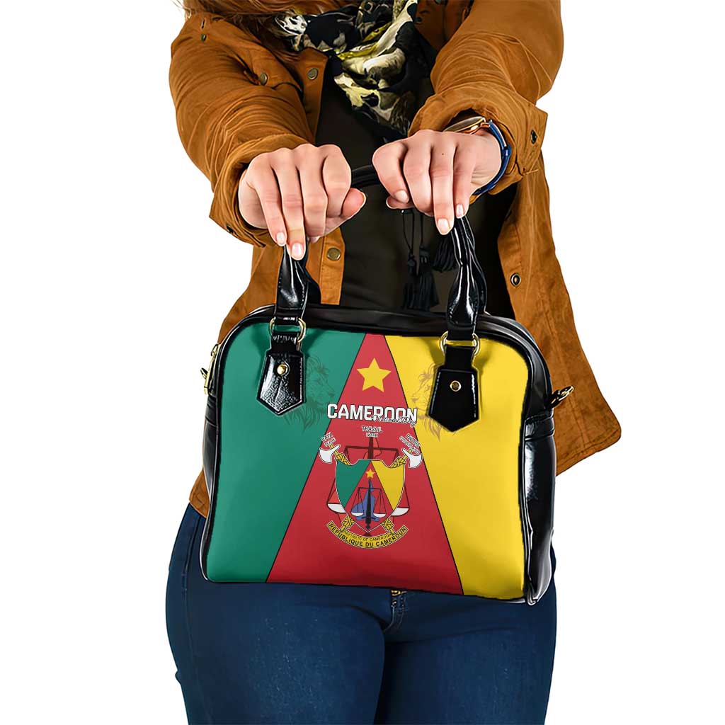 Cameroon National Day Shoulder Handbag Coat Of Arms With Lion