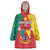 Personalised Cameroon National Day Wearable Blanket Hoodie Coat Of Arms With Lion