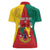 Personalised Cameroon National Day Women Polo Shirt Coat Of Arms With Lion