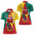 Personalised Cameroon National Day Women Polo Shirt Coat Of Arms With Lion