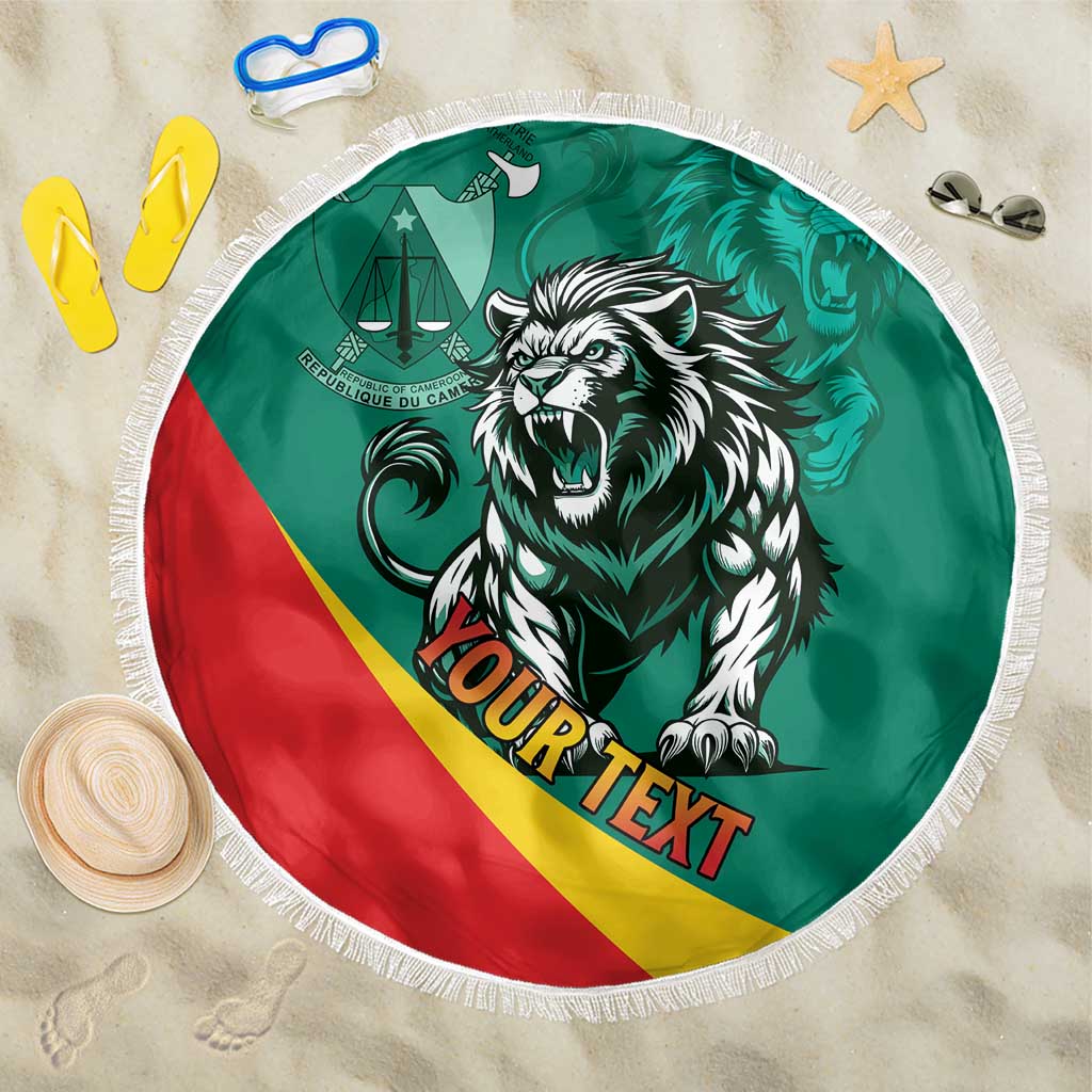 Personalised Happy Cameroon National Day Beach Blanket May 20 Cameroun