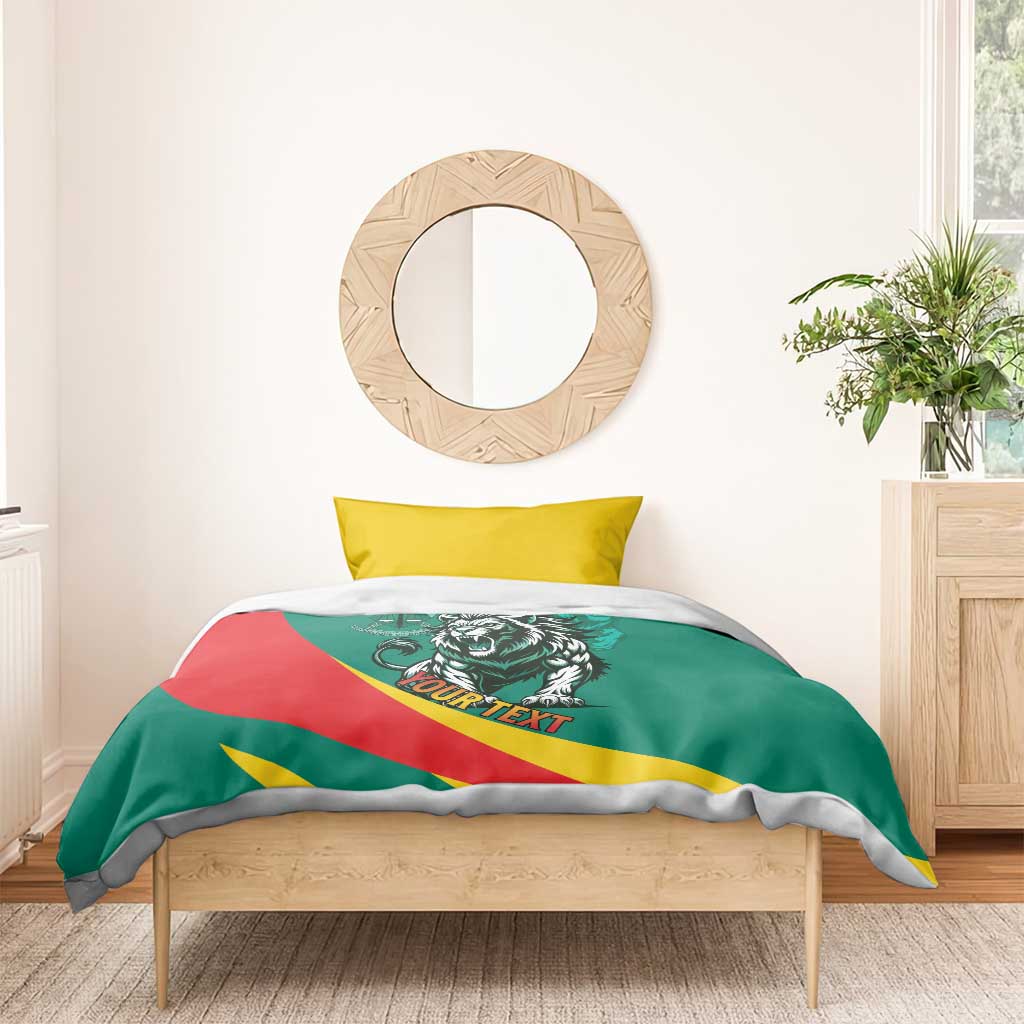 Personalised Happy Cameroon National Day Bedding Set May 20 Cameroun