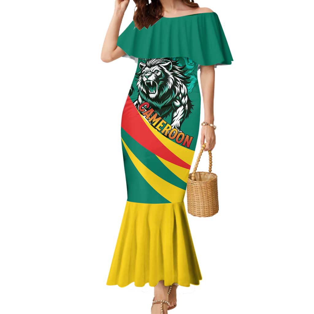 Personalised Happy Cameroon National Day Mermaid Dress May 20 Cameroun