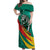 Personalised Happy Cameroon National Day Off Shoulder Maxi Dress May 20 Cameroun