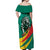 Personalised Happy Cameroon National Day Off Shoulder Maxi Dress May 20 Cameroun