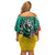 Personalised Happy Cameroon National Day Off Shoulder Short Dress May 20 Cameroun