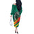 Personalised Happy Cameroon National Day Off The Shoulder Long Sleeve Dress May 20 Cameroun