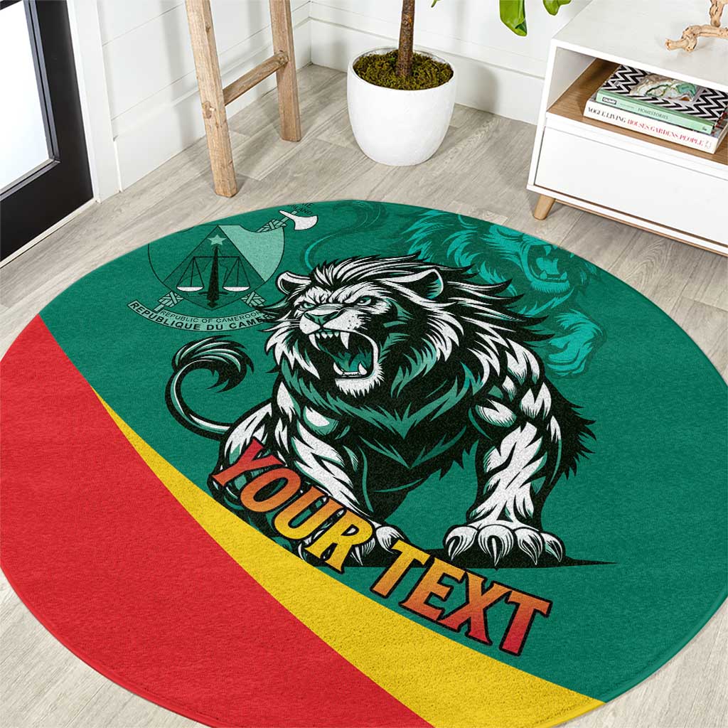 Personalised Happy Cameroon National Day Round Carpet May 20 Cameroun