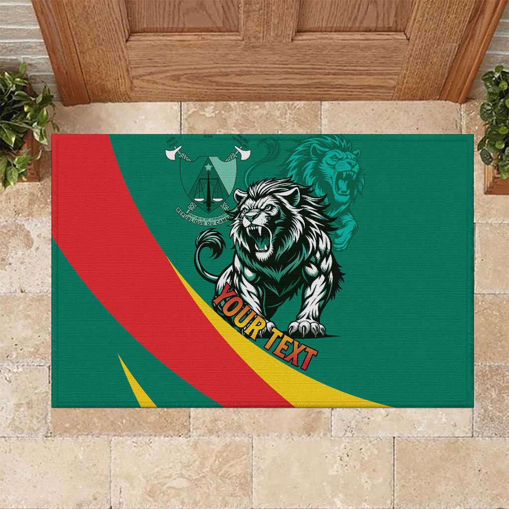 Personalised Happy Cameroon National Day Rubber Doormat May 20 Cameroun