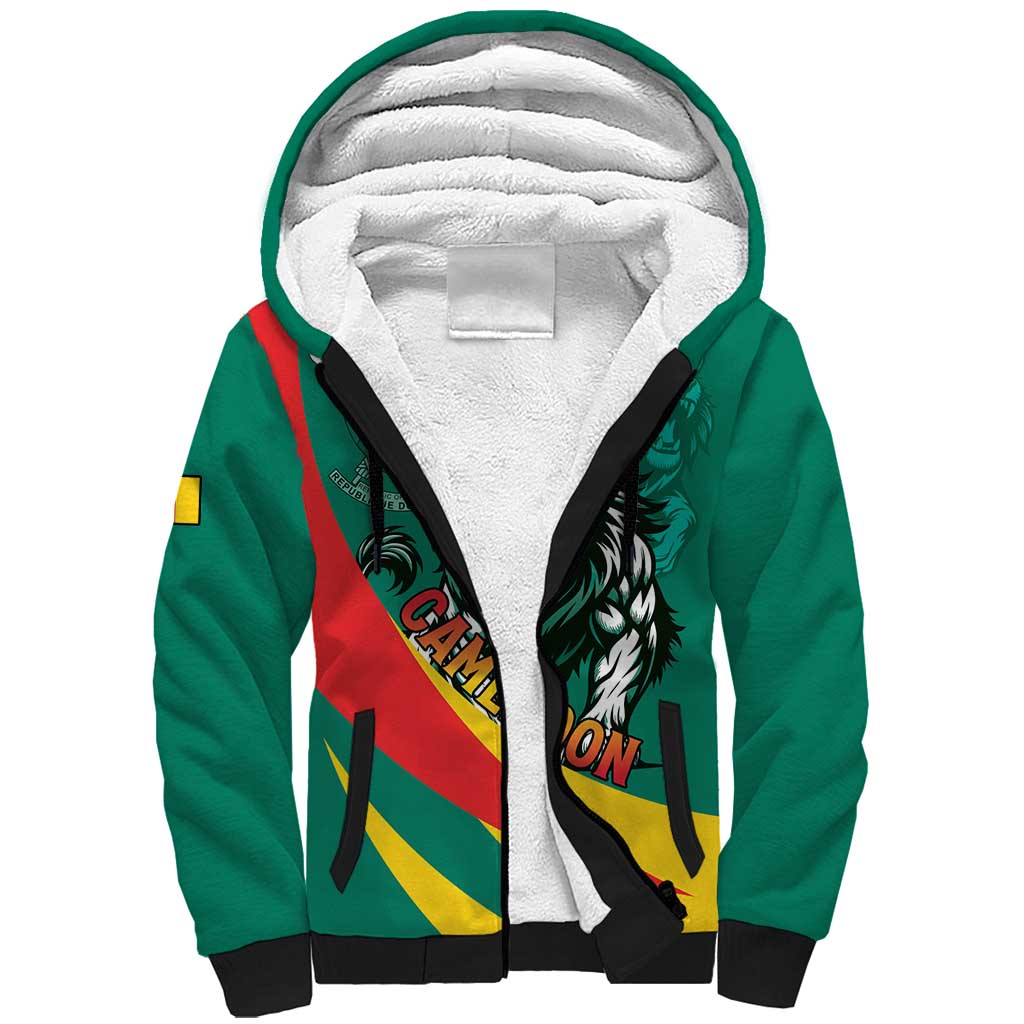 Personalised Happy Cameroon National Day Sherpa Hoodie May 20 Cameroun