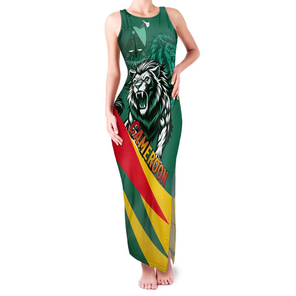 Personalised Happy Cameroon National Day Tank Maxi Dress May 20 Cameroun