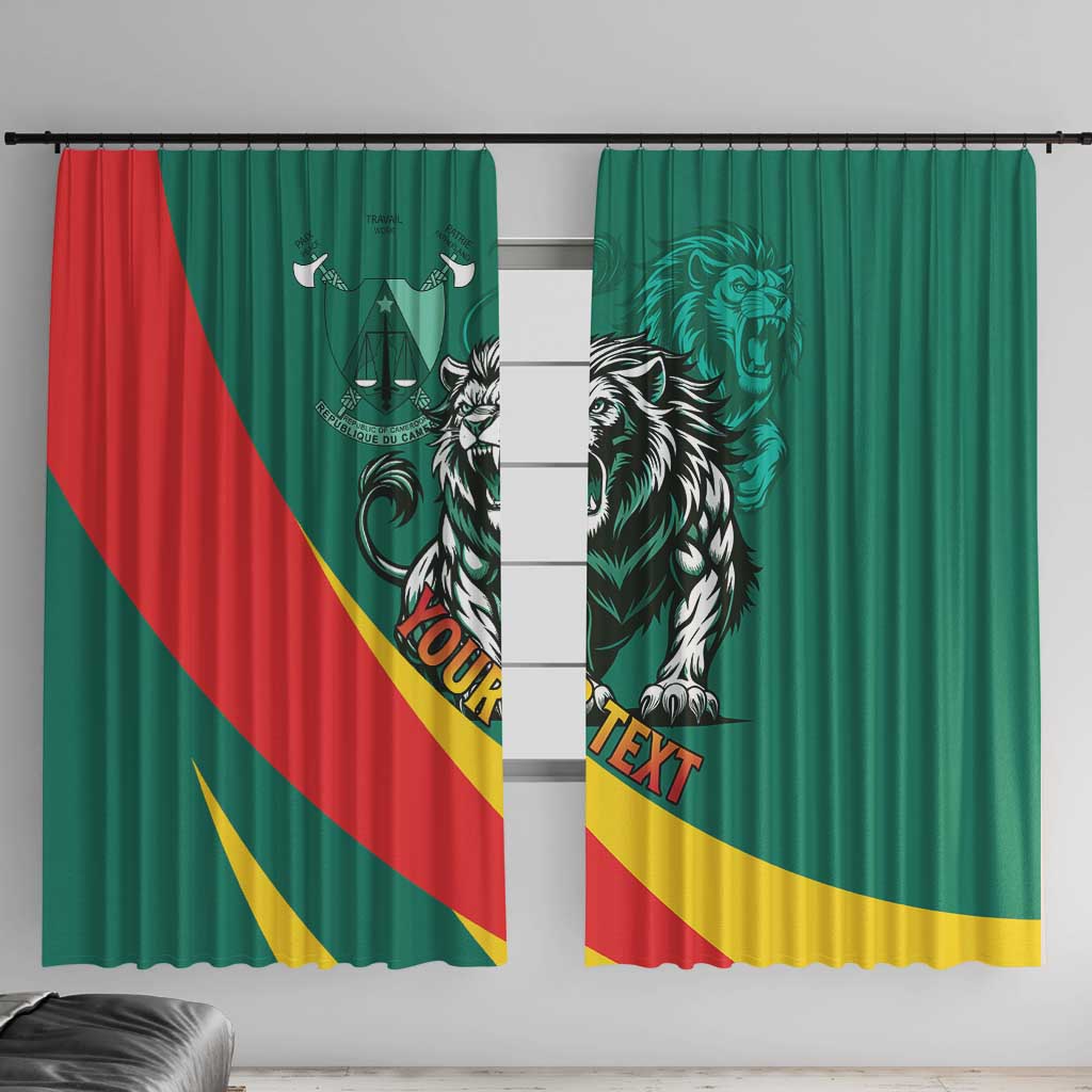 Personalised Happy Cameroon National Day Window Curtain May 20 Cameroun