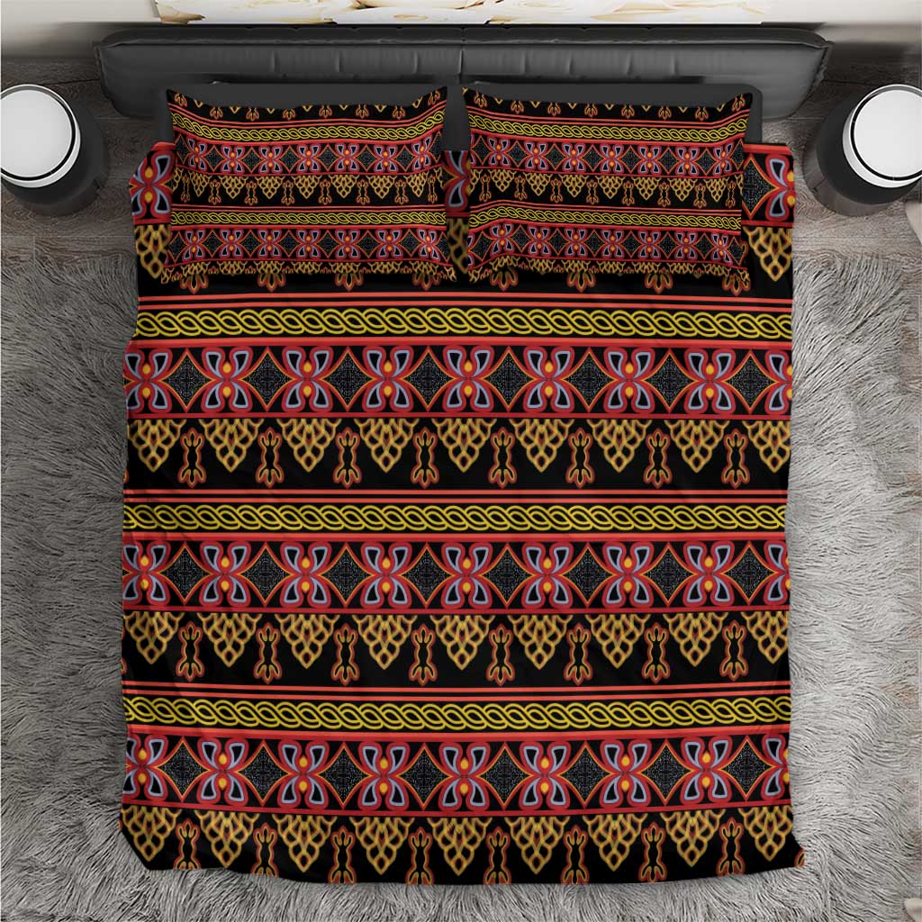 Cameroon Traditional Toghu Pattern Bedding Set