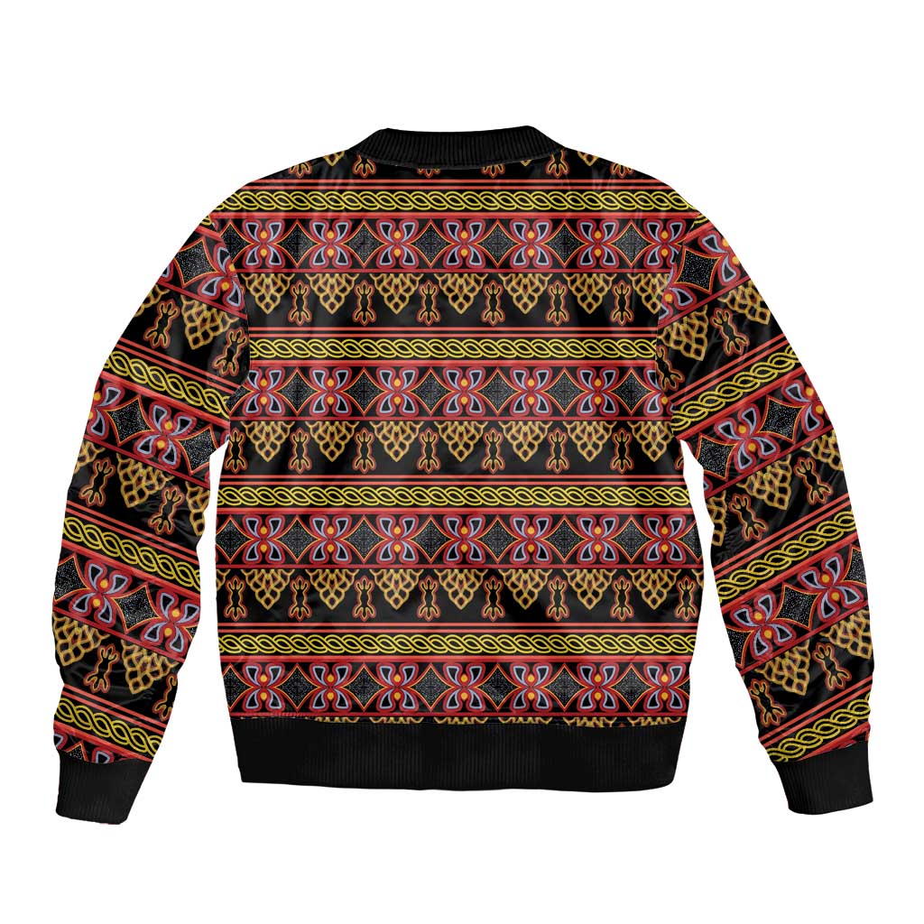 Cameroon Traditional Toghu Pattern Bomber Jacket