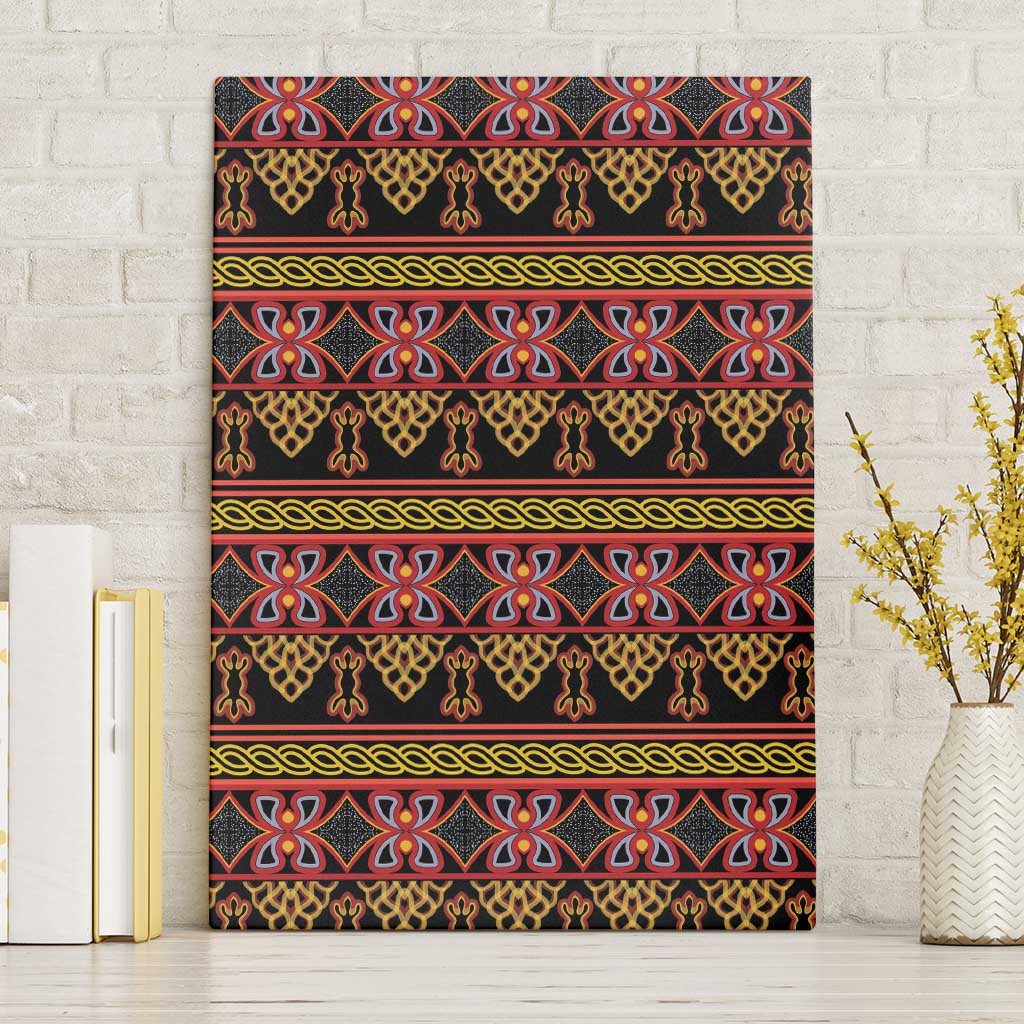 Cameroon Traditional Toghu Pattern Canvas Wall Art