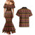 Cameroon Traditional Toghu Pattern Couples Matching Mermaid Dress and Hawaiian Shirt