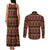 Cameroon Traditional Toghu Pattern Couples Matching Tank Maxi Dress and Long Sleeve Button Shirt