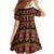 Cameroon Traditional Toghu Pattern Family Matching Long Sleeve Bodycon Dress and Hawaiian Shirt