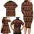 Cameroon Traditional Toghu Pattern Family Matching Long Sleeve Bodycon Dress and Hawaiian Shirt