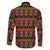 Cameroon Traditional Toghu Pattern Family Matching Long Sleeve Bodycon Dress and Hawaiian Shirt