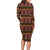 Cameroon Traditional Toghu Pattern Family Matching Long Sleeve Bodycon Dress and Hawaiian Shirt