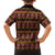 Cameroon Traditional Toghu Pattern Family Matching Off The Shoulder Long Sleeve Dress and Hawaiian Shirt