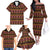 Cameroon Traditional Toghu Pattern Family Matching Off The Shoulder Long Sleeve Dress and Hawaiian Shirt