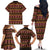 Cameroon Traditional Toghu Pattern Family Matching Off The Shoulder Long Sleeve Dress and Hawaiian Shirt