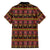 Cameroon Traditional Toghu Pattern Family Matching Off The Shoulder Long Sleeve Dress and Hawaiian Shirt