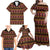 Cameroon Traditional Toghu Pattern Family Matching Off Shoulder Maxi Dress and Hawaiian Shirt