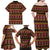 Cameroon Traditional Toghu Pattern Family Matching Off Shoulder Maxi Dress and Hawaiian Shirt