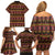 Cameroon Traditional Toghu Pattern Family Matching Off Shoulder Short Dress and Hawaiian Shirt