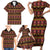 Cameroon Traditional Toghu Pattern Family Matching Short Sleeve Bodycon Dress and Hawaiian Shirt