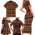 Cameroon Traditional Toghu Pattern Family Matching Short Sleeve Bodycon Dress and Hawaiian Shirt