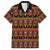 Cameroon Traditional Toghu Pattern Family Matching Short Sleeve Bodycon Dress and Hawaiian Shirt