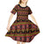 Cameroon Traditional Toghu Pattern Kid Short Sleeve Dress