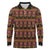 Cameroon Traditional Toghu Pattern Long Sleeve Polo Shirt