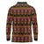 Cameroon Traditional Toghu Pattern Long Sleeve Polo Shirt