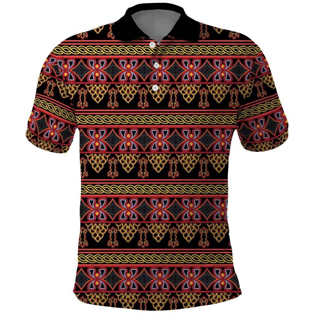 Cameroon Traditional Toghu Pattern Polo Shirt