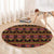 Cameroon Traditional Toghu Pattern Round Carpet