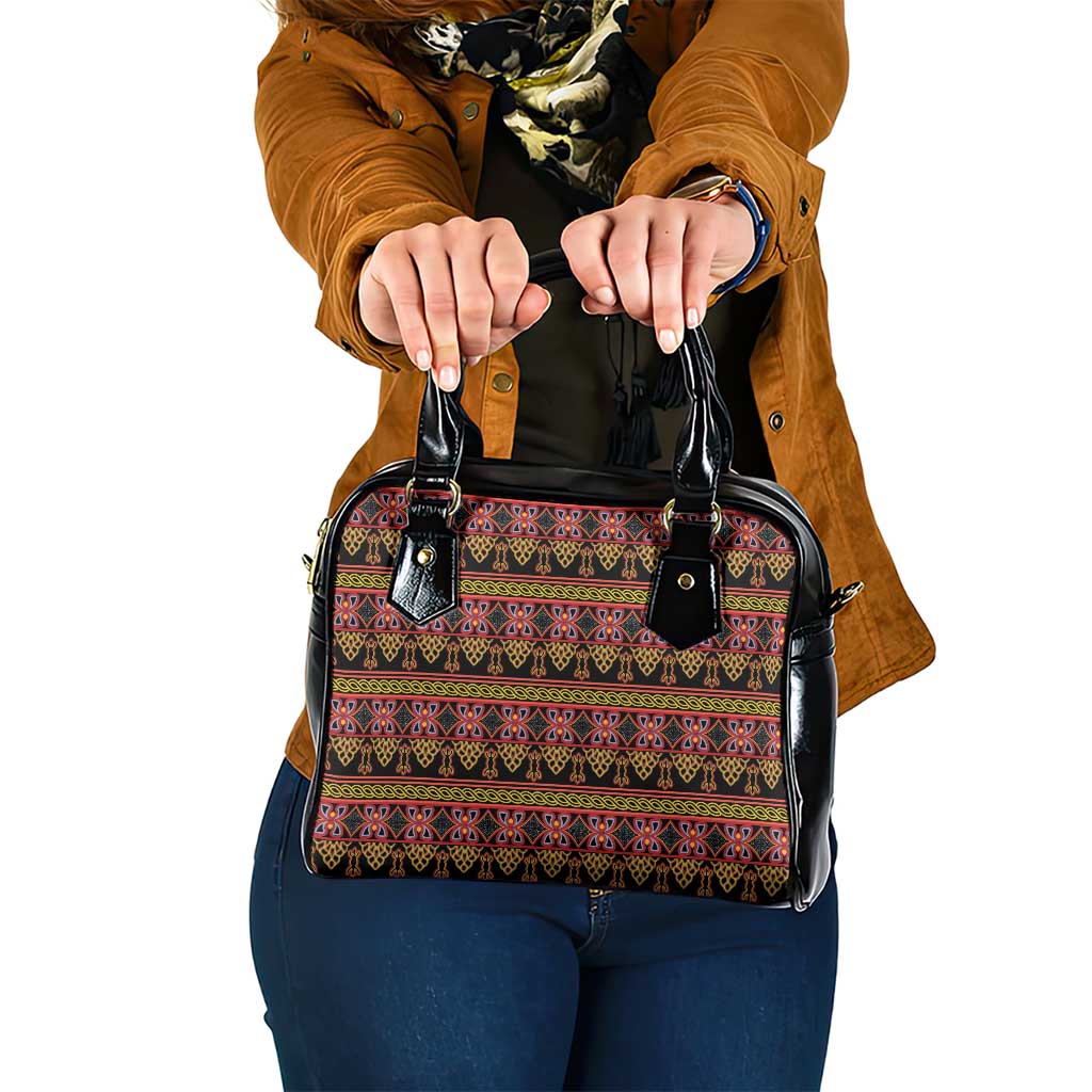 Cameroon Traditional Toghu Pattern Shoulder Handbag