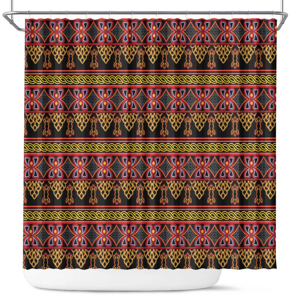 Cameroon Traditional Toghu Pattern Shower Curtain